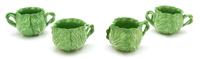 Two Sets of Dodie Thayer Lettuce Ware Creamers and Open Sugars Height 2 1/2 inches. — 20TH CENTURY