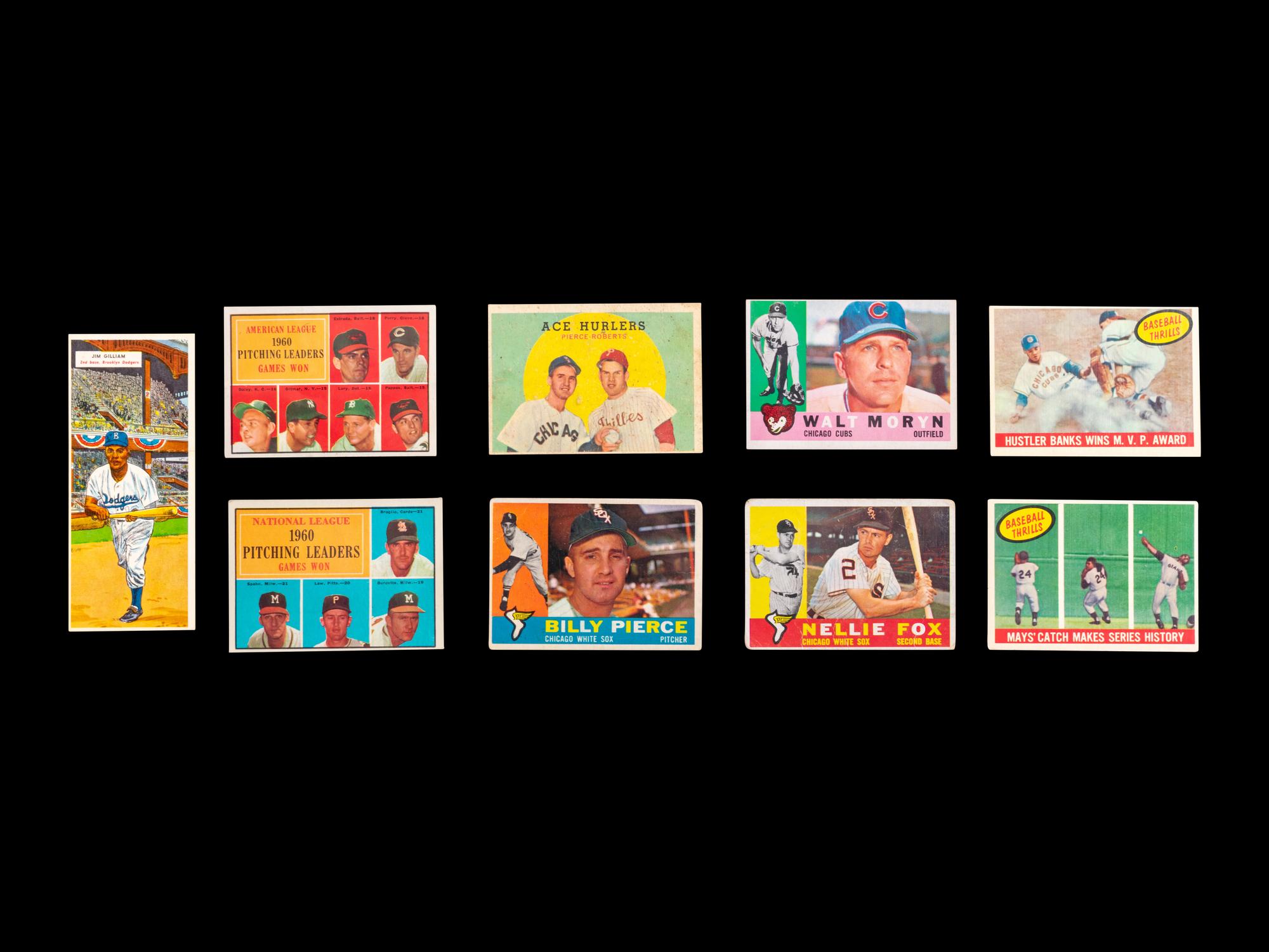 A Group of 30 Assorted 1950s and 1960s Baseball Cards (Including Ernie Banks and Willie Mays),