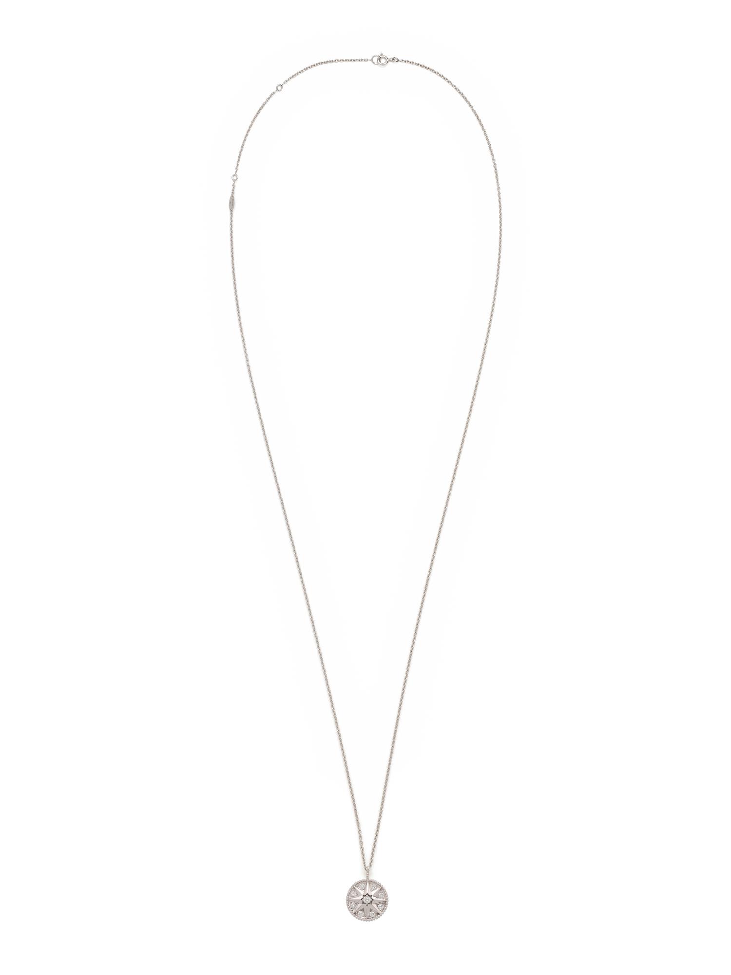 DIOR, WHITE GOLD AND DIAMOND 'ROSE DE VENT' PENDANT/NECKLACE