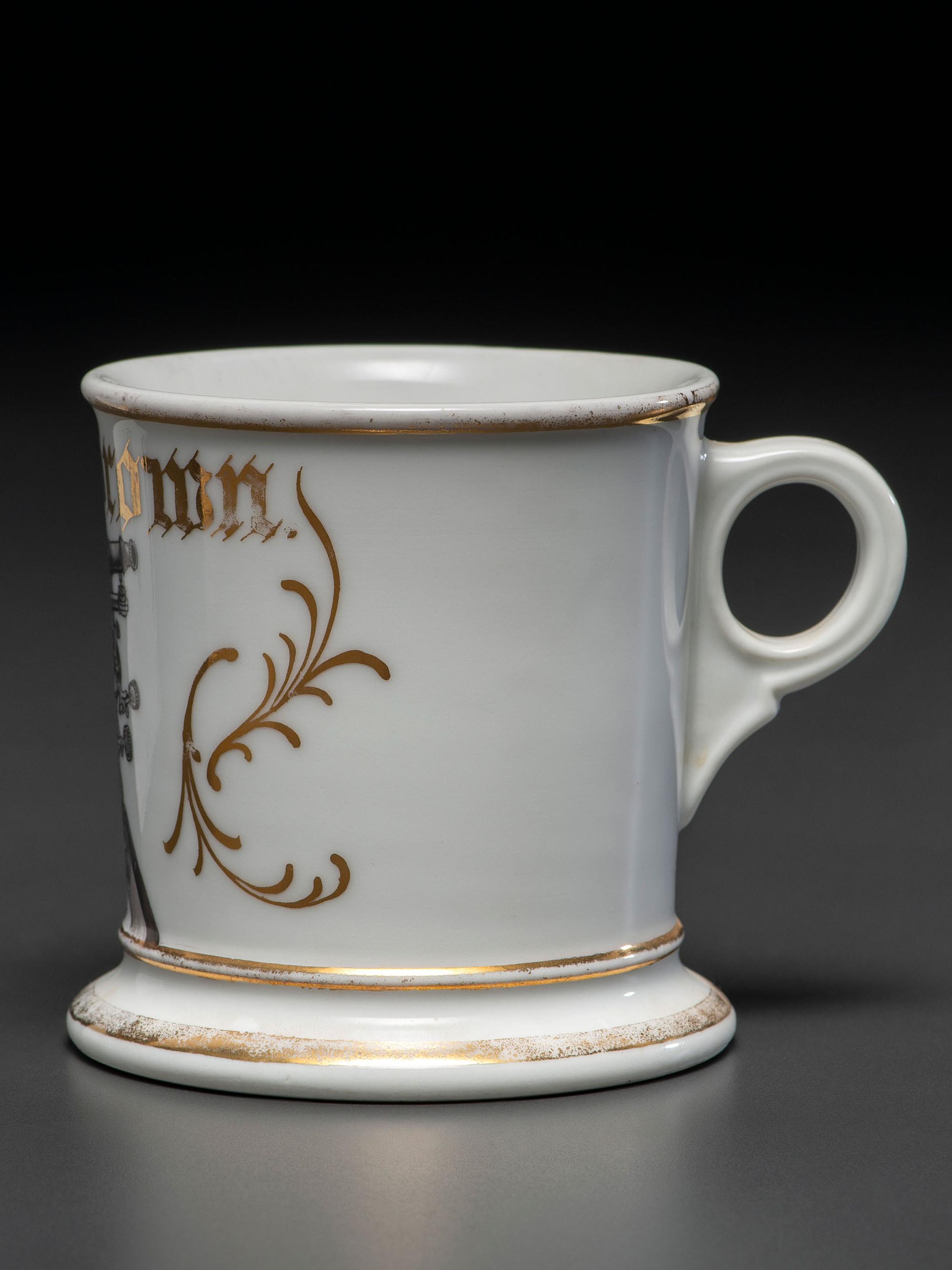 A Surveyor's Porcelain Occupational Shaving Mug
