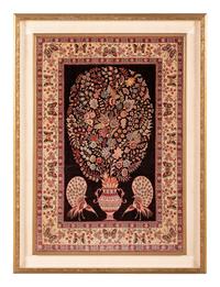 A Pair of Qum Silk and Wool Pictorial Rugs
