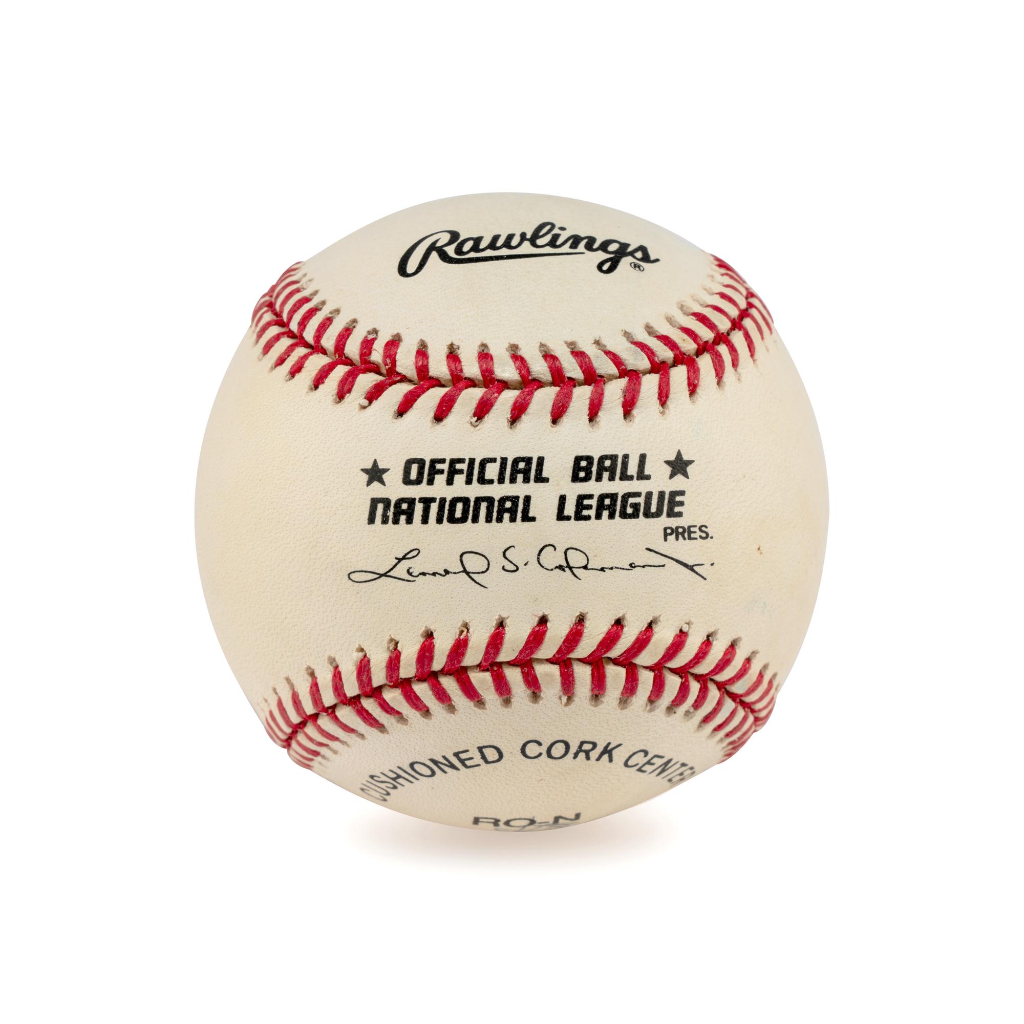 A Hank Aaron, Warren Spahn and Eddie Mathews Braves Hall of Famers Signed Autograph Baseball (Beckett Authentication Services)