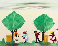 Clementine Hunter, (American, 1886-1988), Untitled (Gardening)
