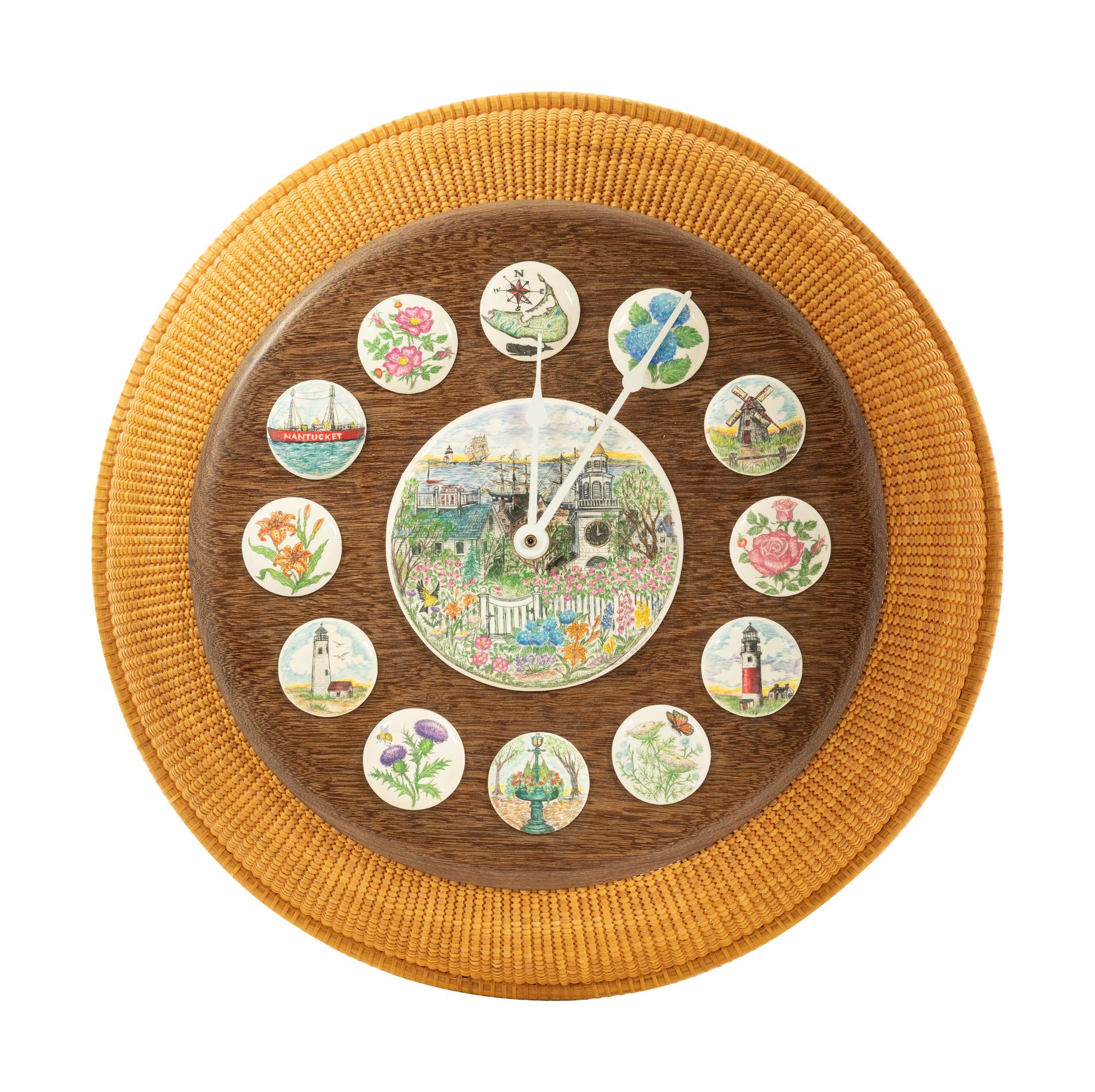 A Nantucket Basket Style Wall Clock