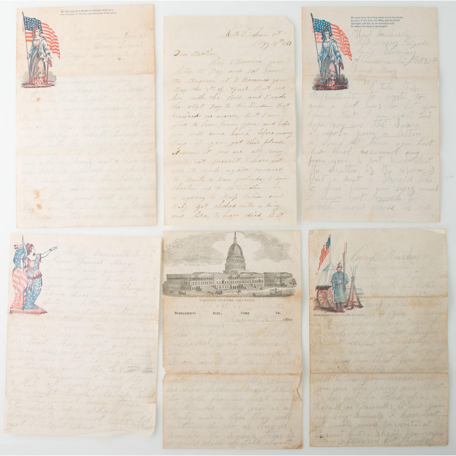 Private Robert S. Beckwith, 1st New Jersey Infantry, DOW 2nd Bull Run, Civil War Archive Featuring Sixth Plate Tintype and Correspondence