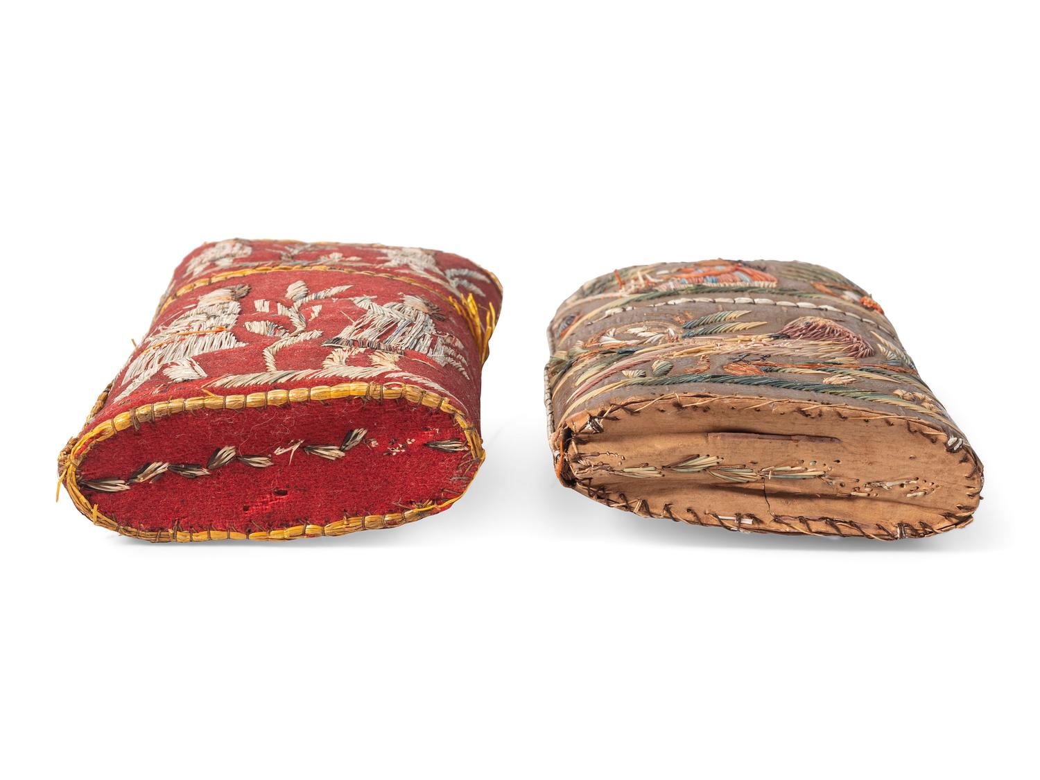 Huron Moosehair Embroidered Birchbark Cigar Cases