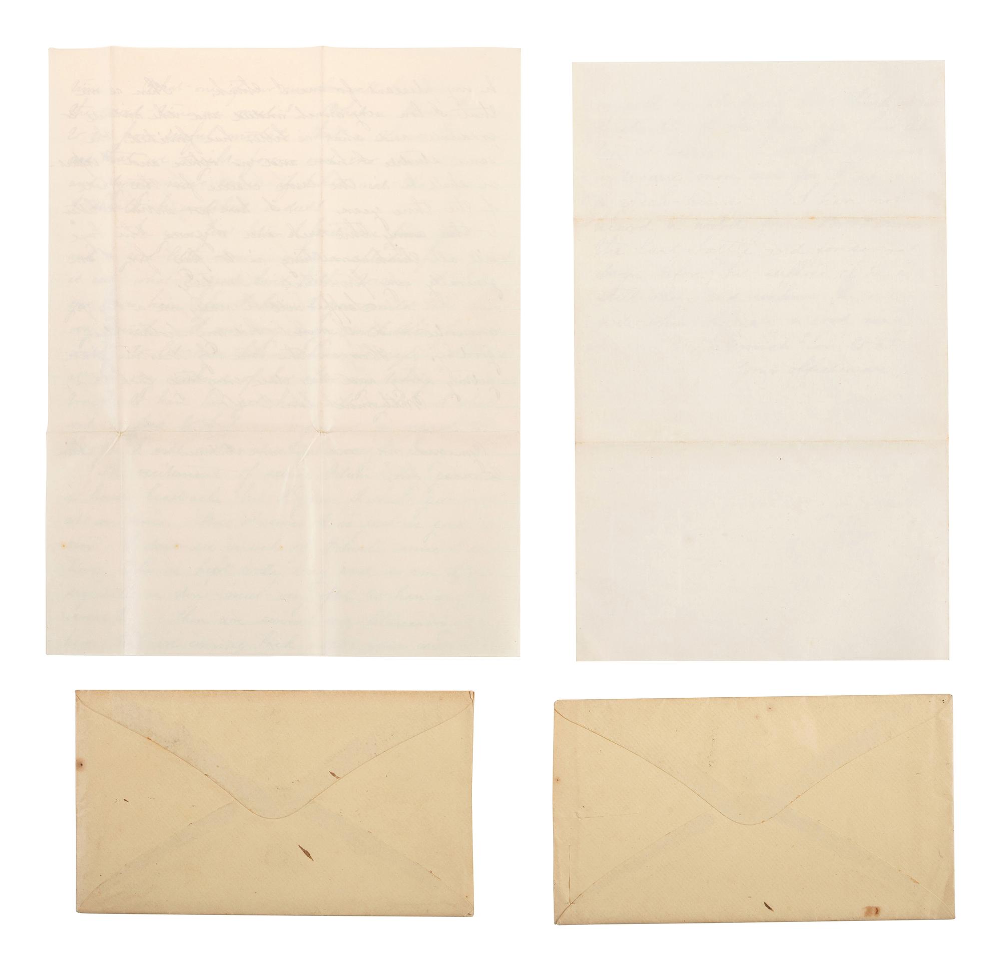 [CIVIL WAR]. A collection of 30 letters associated with West Point Cadet and 2nd Lieutenant Martin Van Buren Lewis, 8th US Infantry, and his wife. 1857 -1863.