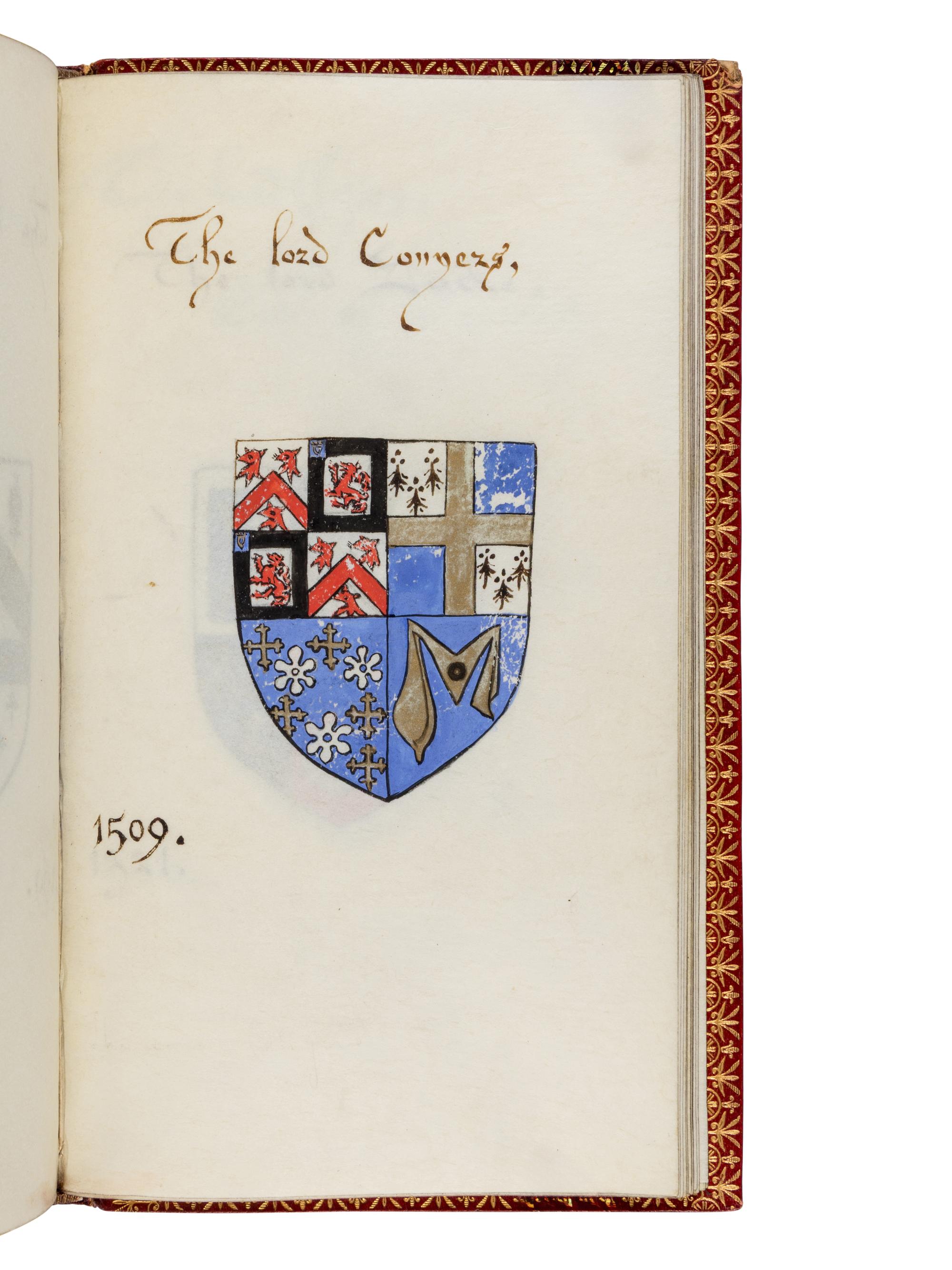REVEREND WILLIAM JOHN LOFTIE (born 25 July 1839, Tandragee, County Armagh, Ireland; died 16 June 1911) A Roll of the Baronies by Writ of Summons in the Peerage of England, in English, illuminated manuscript on parchment [England, c. 1875]