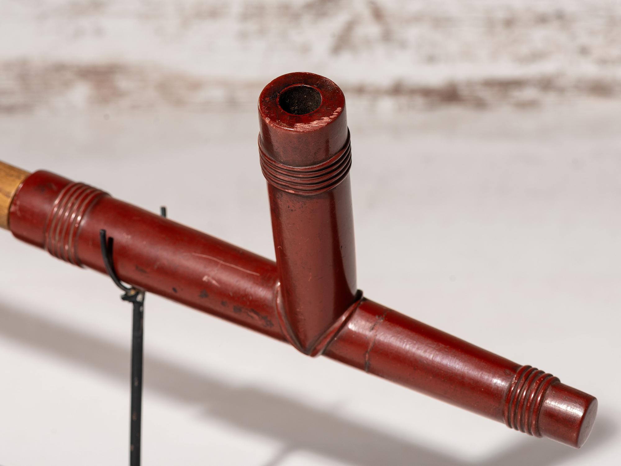 Plains Catlinite Pipe Bowl with Stem