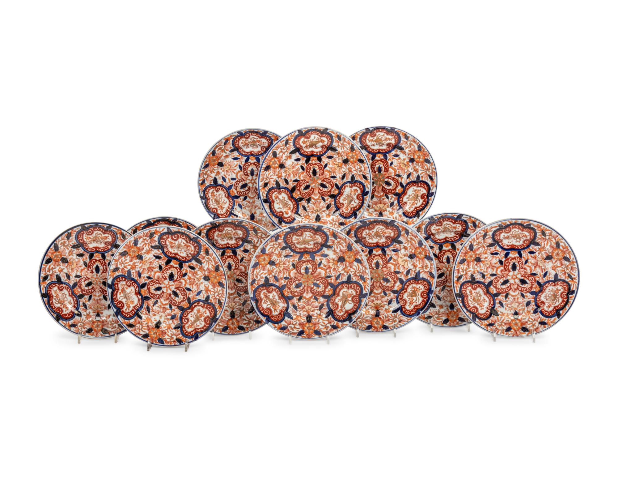 16 Japanese Imari Porcelain Plates
