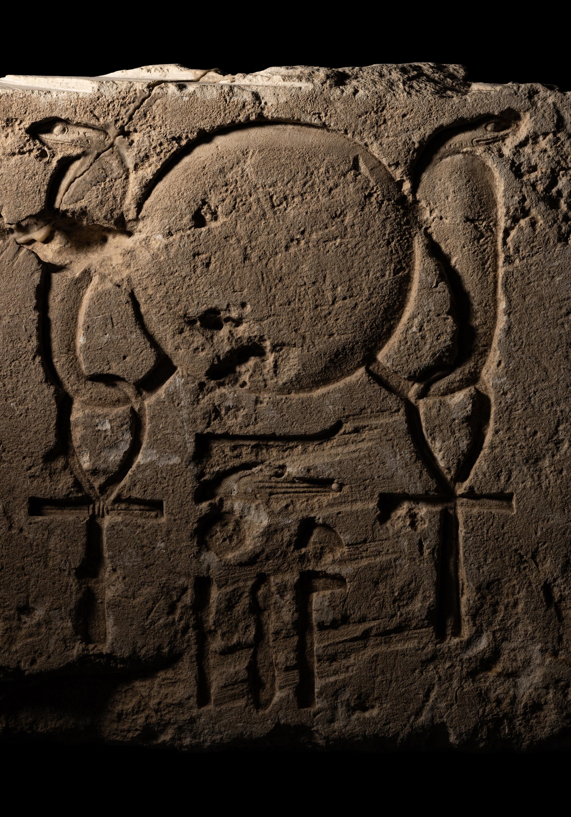 An Egyptian Limestone Relief of Ptolemy II