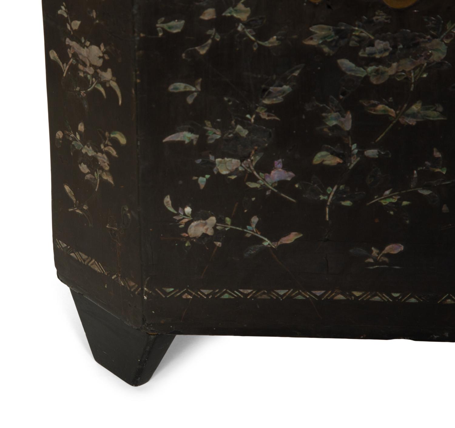 A Mother-of-Pearl Inlaid Camphor Wood Box