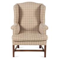 An English Mahogany Wingback Armchair