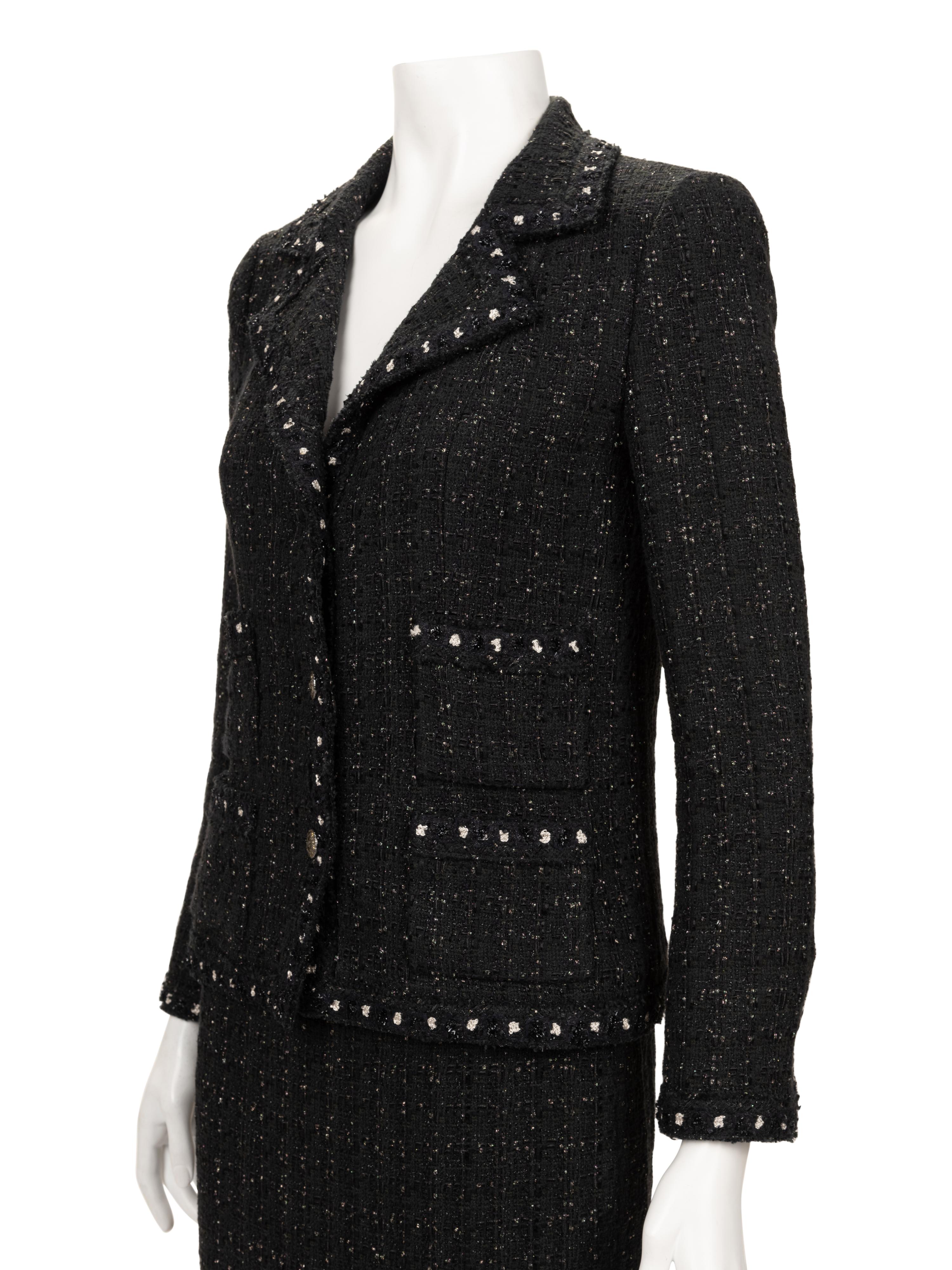 Chanel Embellished Wool Tweed Two-Piece Skirt Suit, Fall 2005