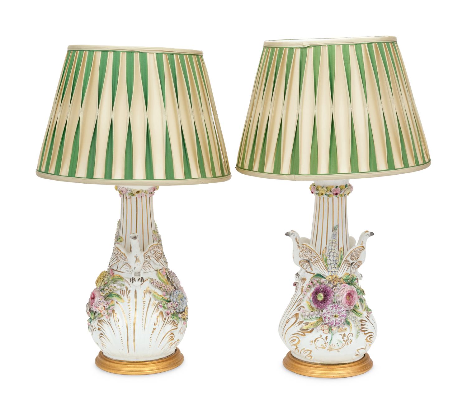 A Pair of German Porcelain Vases