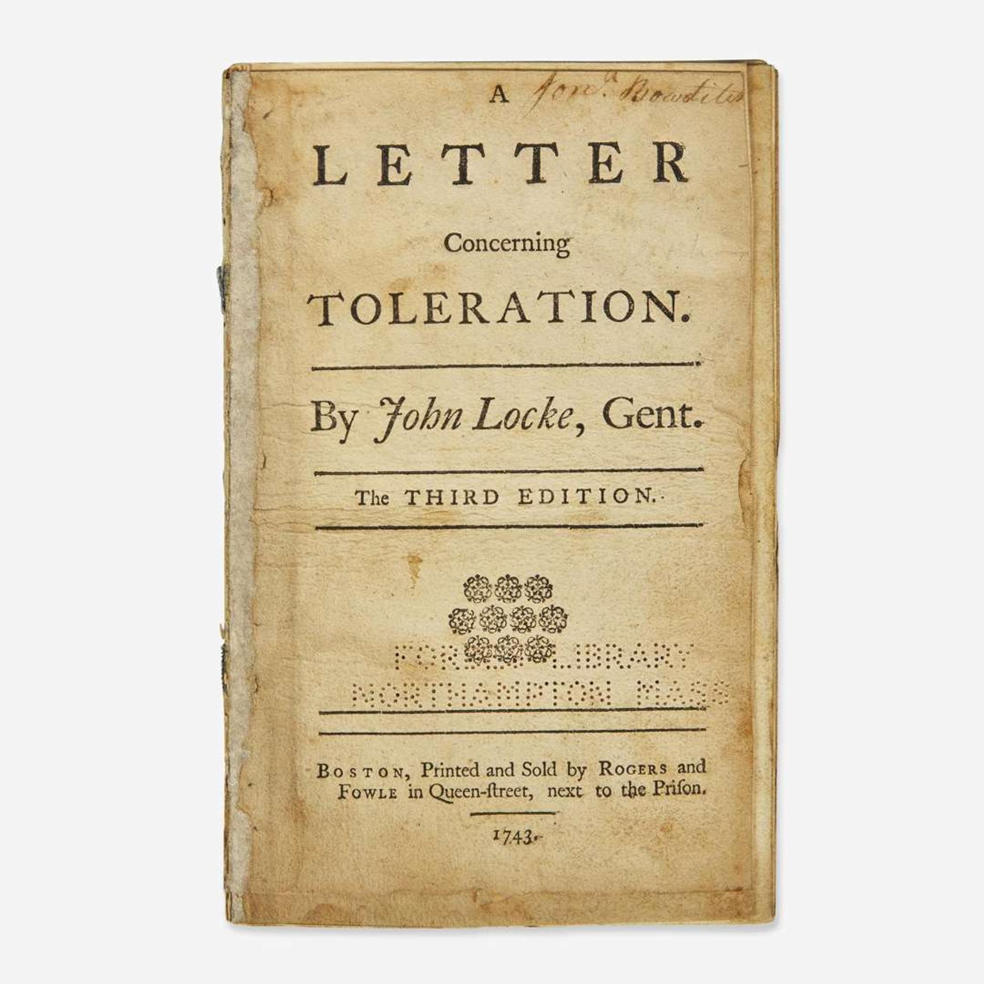 [Philosophy] Locke, John A Letter Concerning Toleration