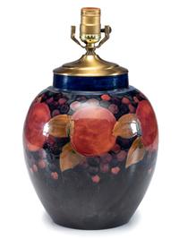 Pomegranate Vase Mounted as Lamp