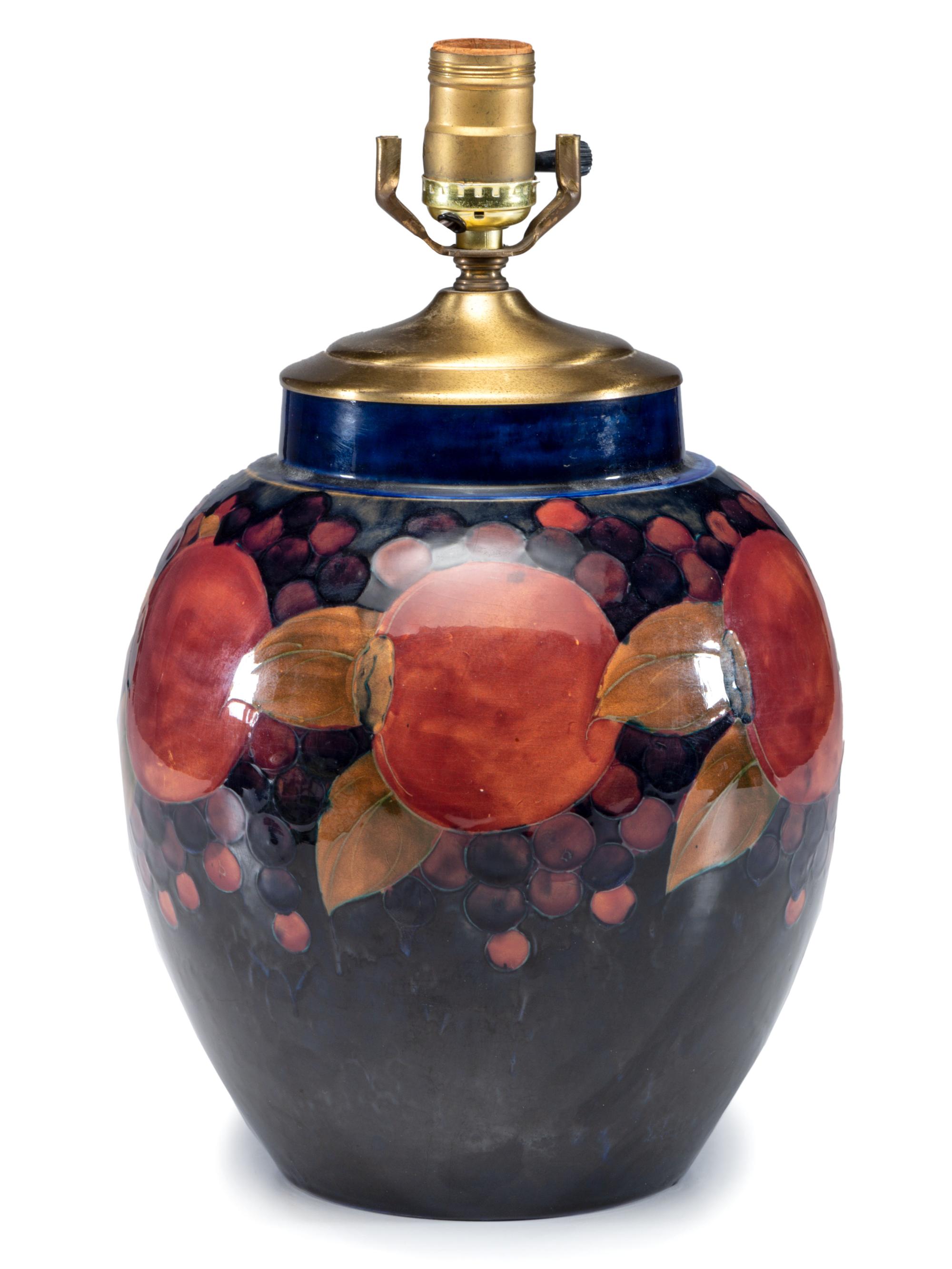 Pomegranate Vase Mounted as Lamp