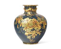 A Royal Crown Derby Parcel Gilt Porcelain Vase