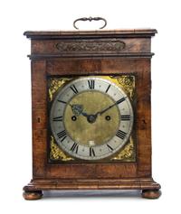 A William & Mary Walnut Bracket Clock by Henry Jones