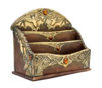An Arts and Crafts Letter Rack Width 11 1/2 inches.