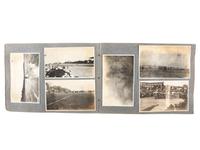 [EARLY PHOTOGRAPHY]. Album containing photographs of an early NASCAR race featuring future World War I Fighting Ace Eddie Rickenbacker.