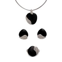 MOVADO, WHITE GOLD, PEBBLE AND DIAMOND SET
