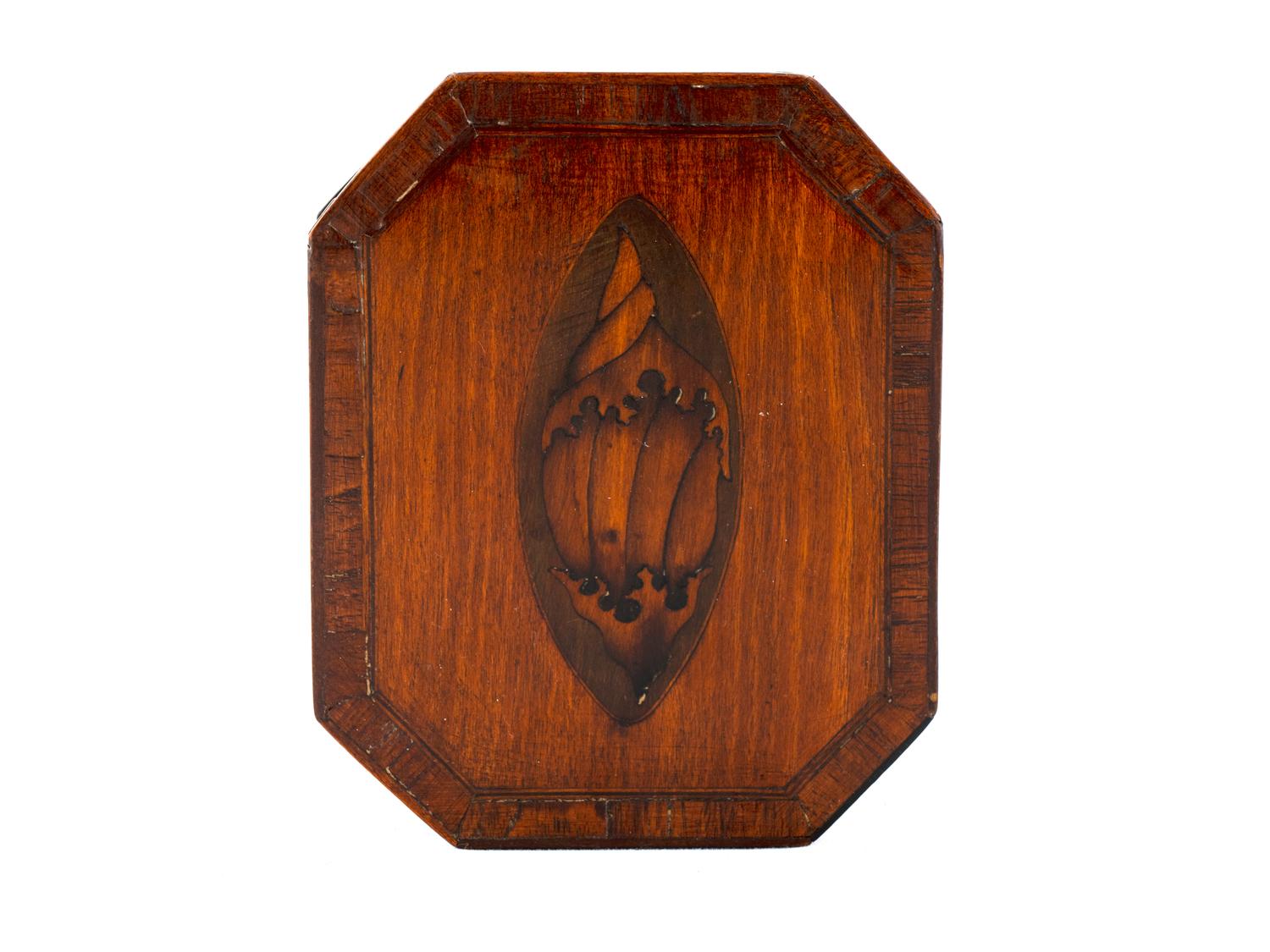 An English Inlaid and Veneered Tea Caddy