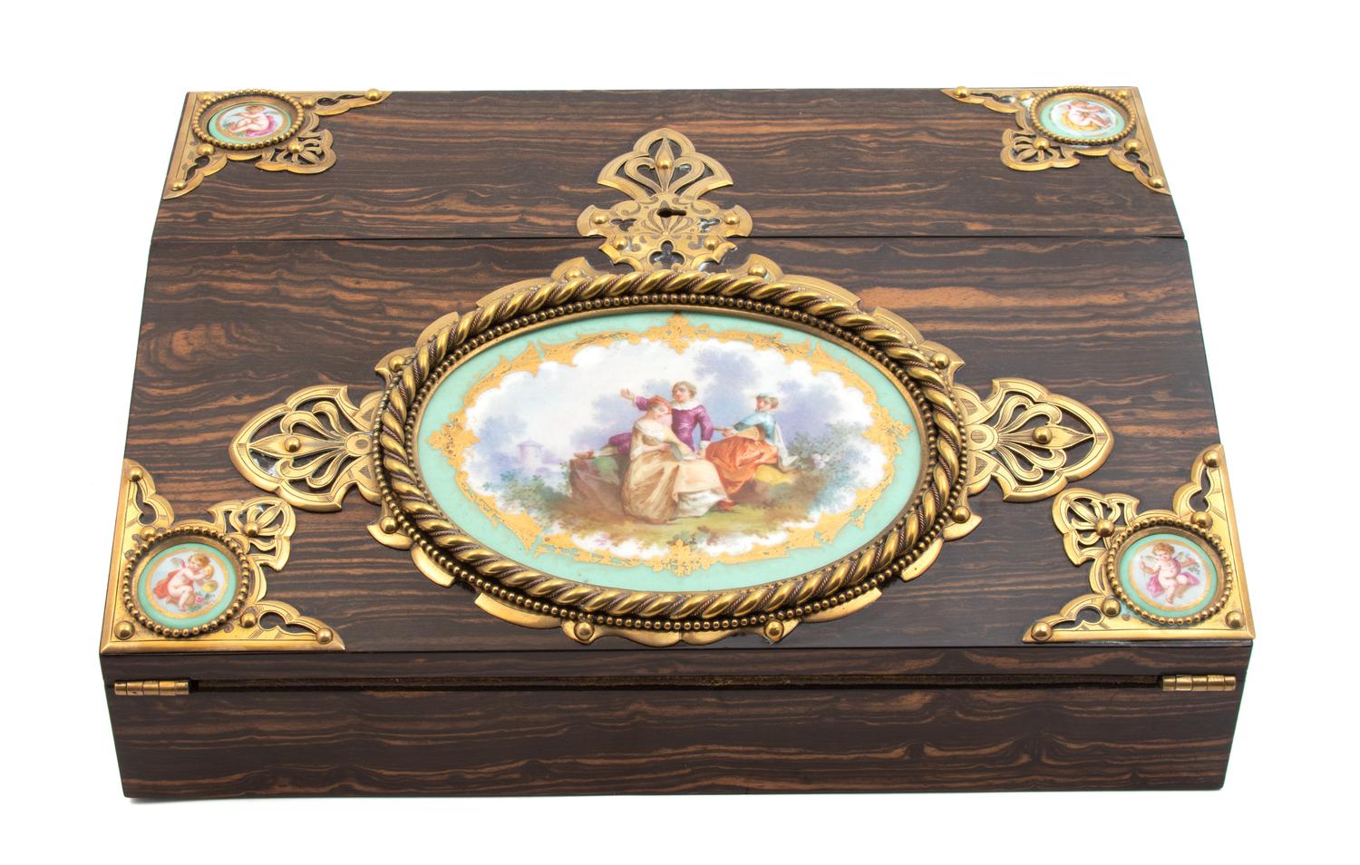An English Coromandel Lady's Lap Desk — LATE 19TH CENTURY