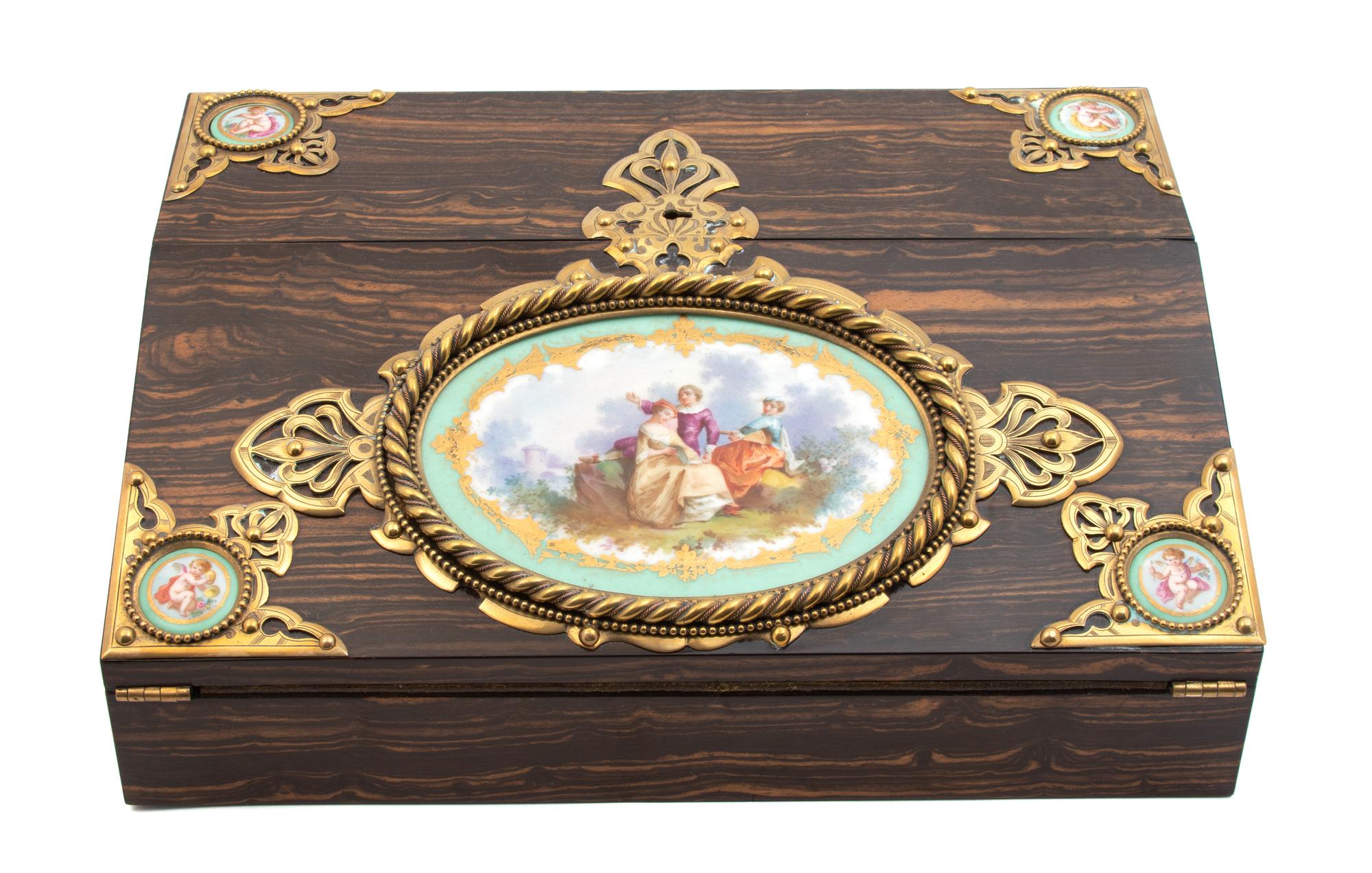An English Coromandel Lady's Lap Desk — LATE 19TH CENTURY