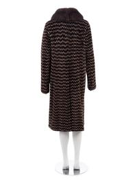 J. Mendel Sheared Mink and Sable Fur Coat