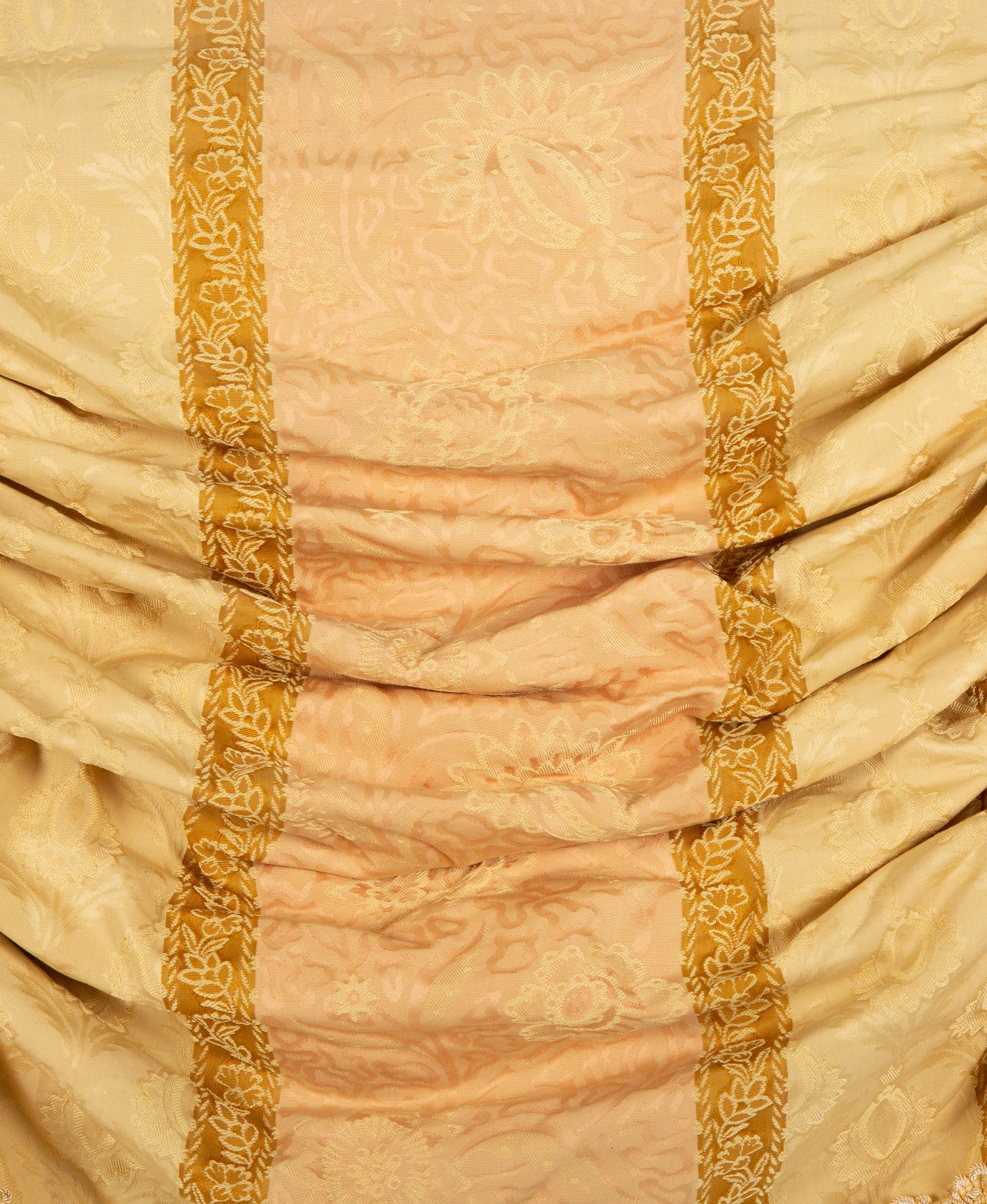 Eight Scalamandré Silk Drapery Panels with Valances — 20th Century