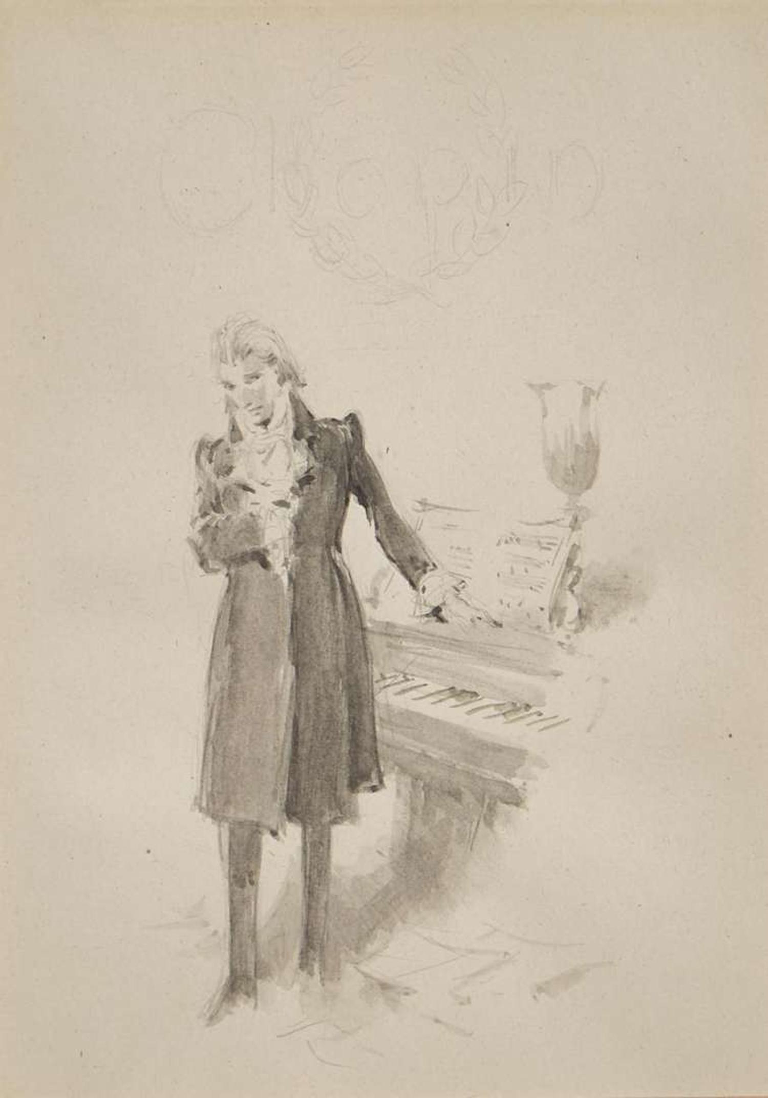 Everett Shinn (American, 1876-1953) - Chopin by the Piano
