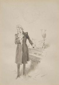 Everett Shinn (American, 1876-1953) - Chopin by the Piano