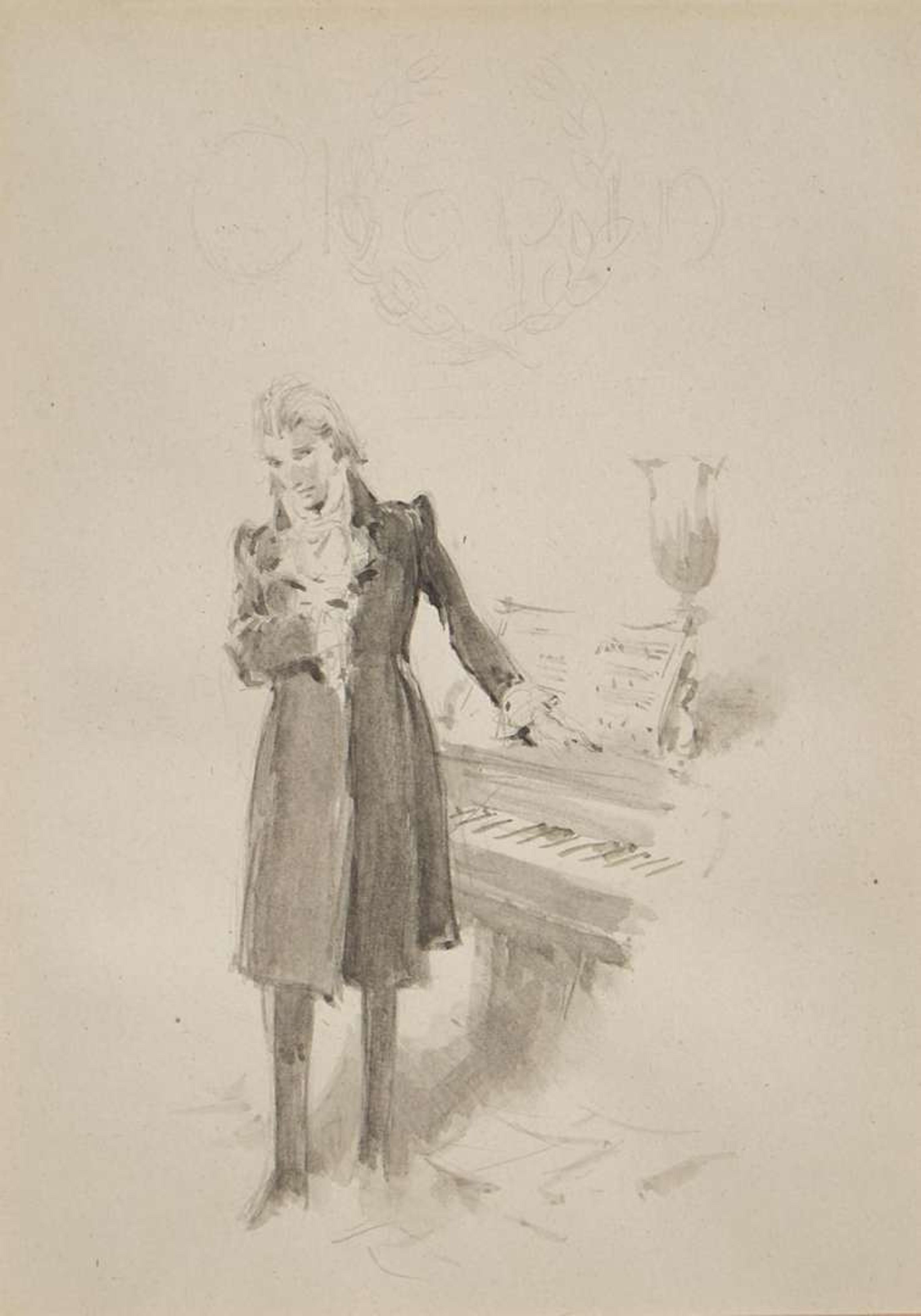 Everett Shinn (American, 1876-1953) - Chopin by the Piano