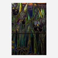 Tiffany Studios "Passionflower, Iris, and Mock Orange" Landscape Window, Probably the Dodd Memorial Window, St. Andrew's Episcopal Church, Meriden, Connecticut, circa 1892