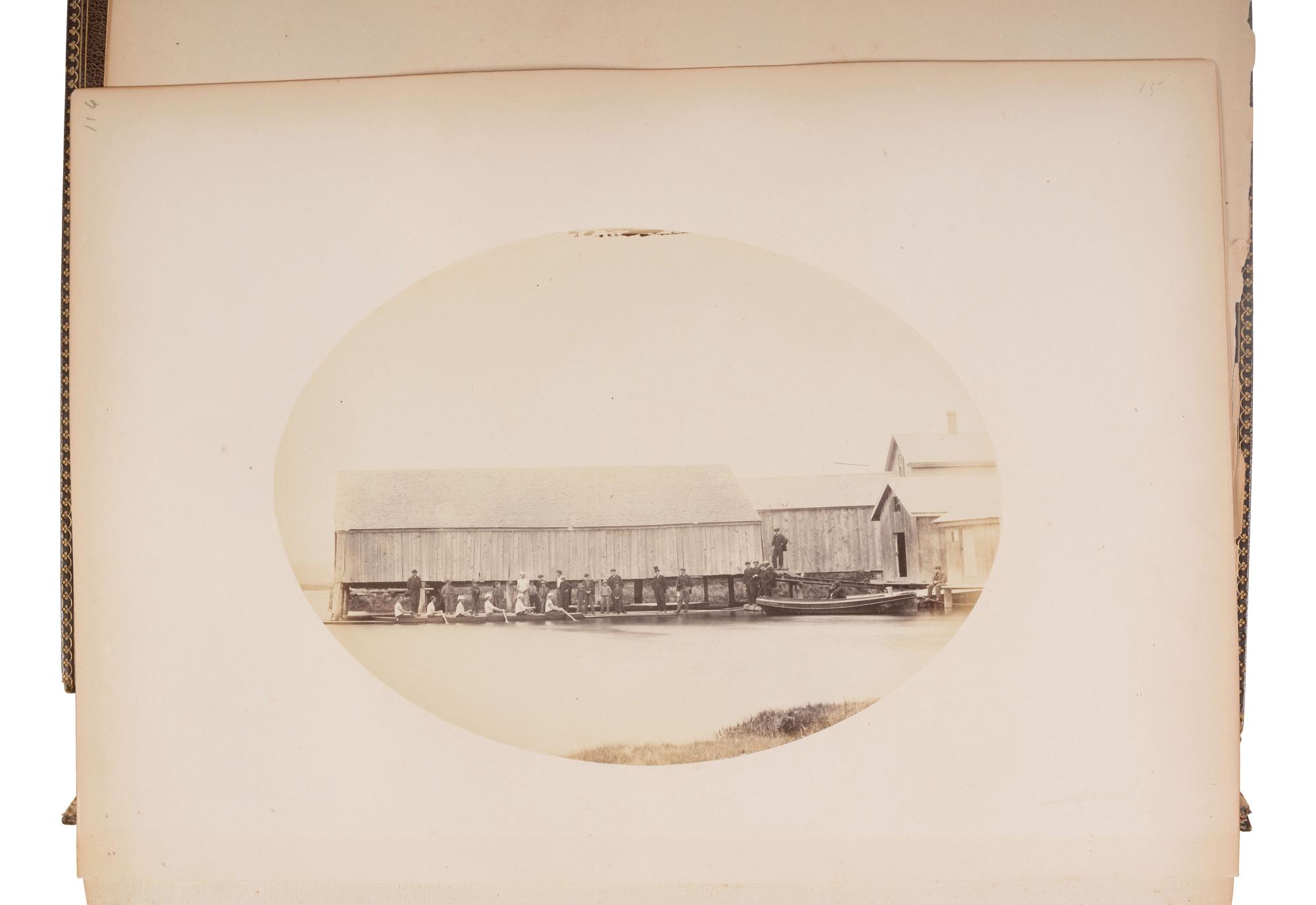 [CIVIL WAR]. The Class of 1865 Harvard College. Cambridge, MA. Yearbook containing albumen photographs of grounds, faculty, and students who later served in the Civil War.