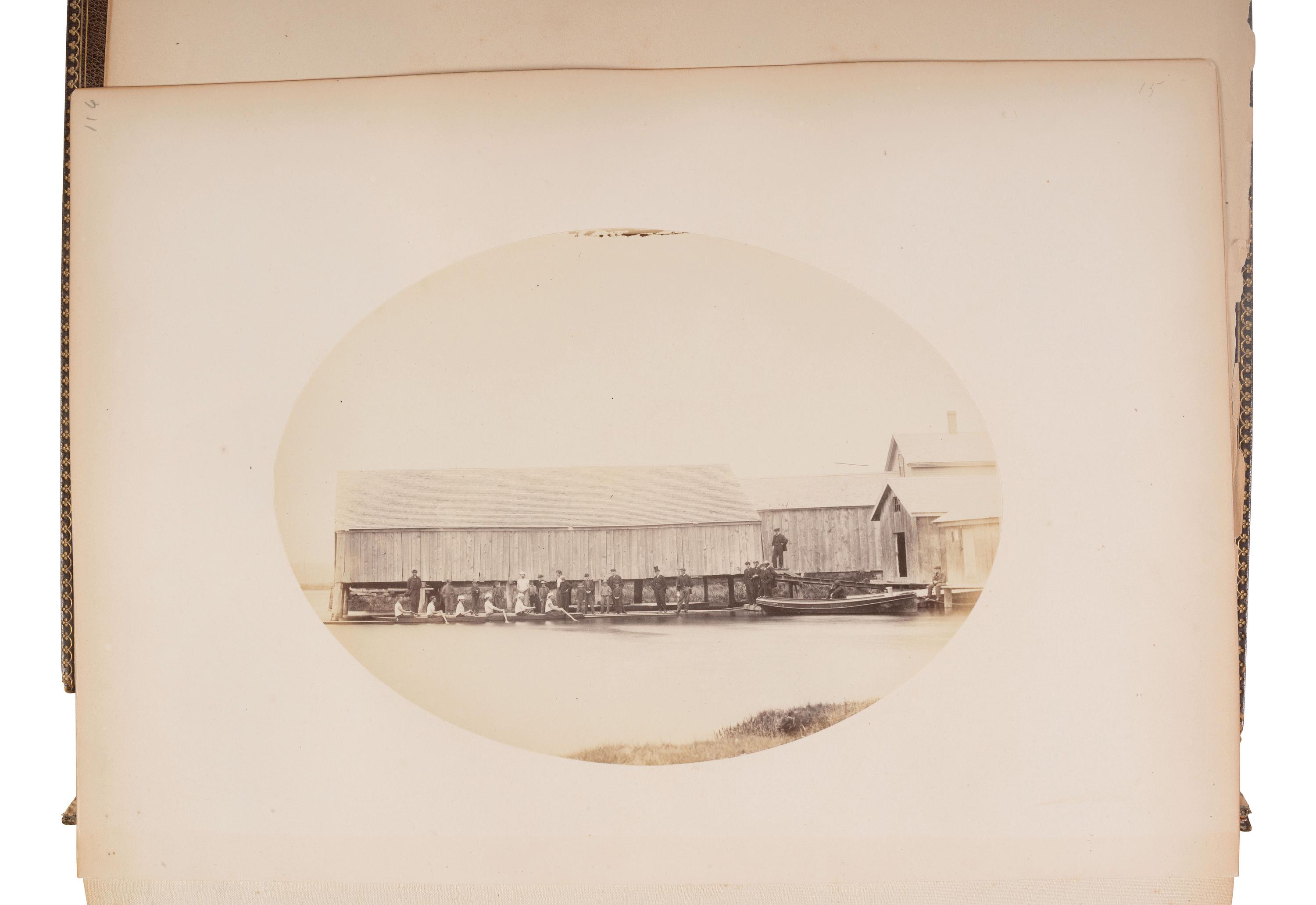 [CIVIL WAR]. The Class of 1865 Harvard College. Cambridge, MA. Yearbook containing albumen photographs of grounds, faculty, and students who later served in the Civil War.