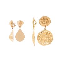 TWO PAIRS OF YELLOW GOLD PENDANT EARRINGS