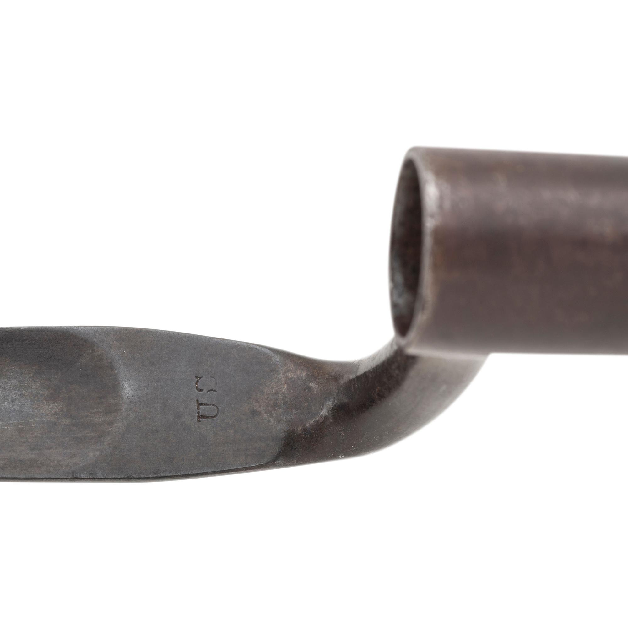 Two US Model 1851 Cadet Socket Bayonets, 1 Browned & 1 Bright with Scabbard