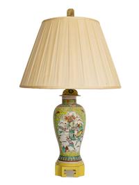 A Chinese Porcelain Vase Mounted as a Lamp