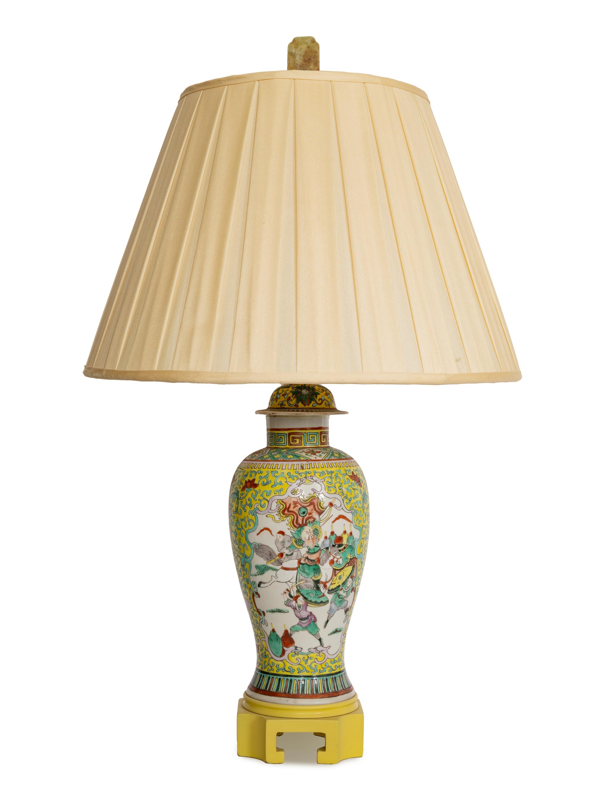 A Chinese Porcelain Vase Mounted as a Lamp