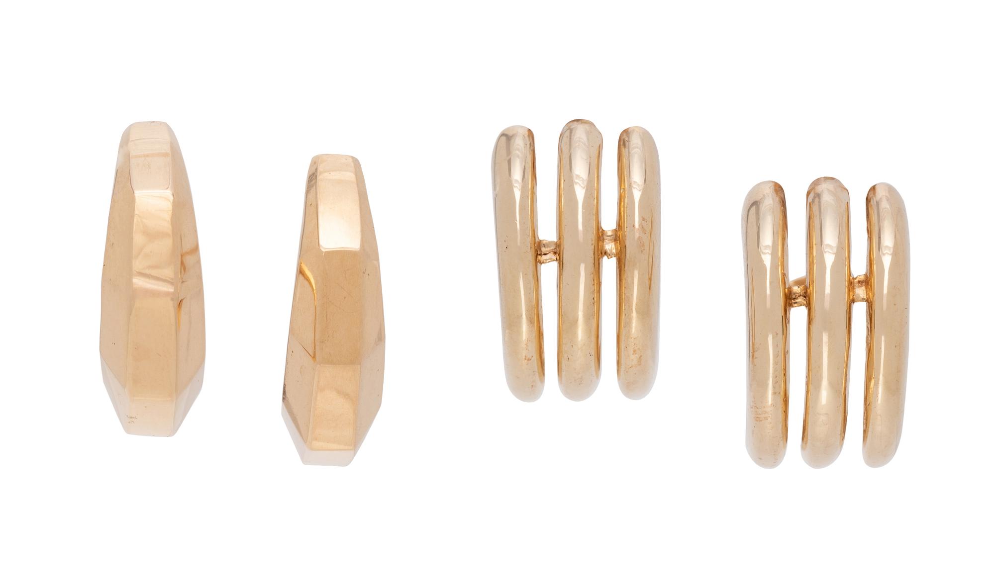 COLLECTION OF YELLOW GOLD HOOP EARRINGS