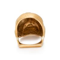 YELLOW GOLD MASK RING