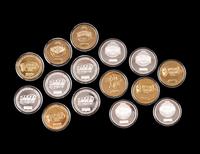 A Group of Chicago Bulls Last Dance Era NBA Playoffs Commemorative Coins,