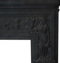 A Cast Iron Peace and Plenty Fireplace Mantel 64.5" W W x 9" D x 58.5" H — England, Circa 1880