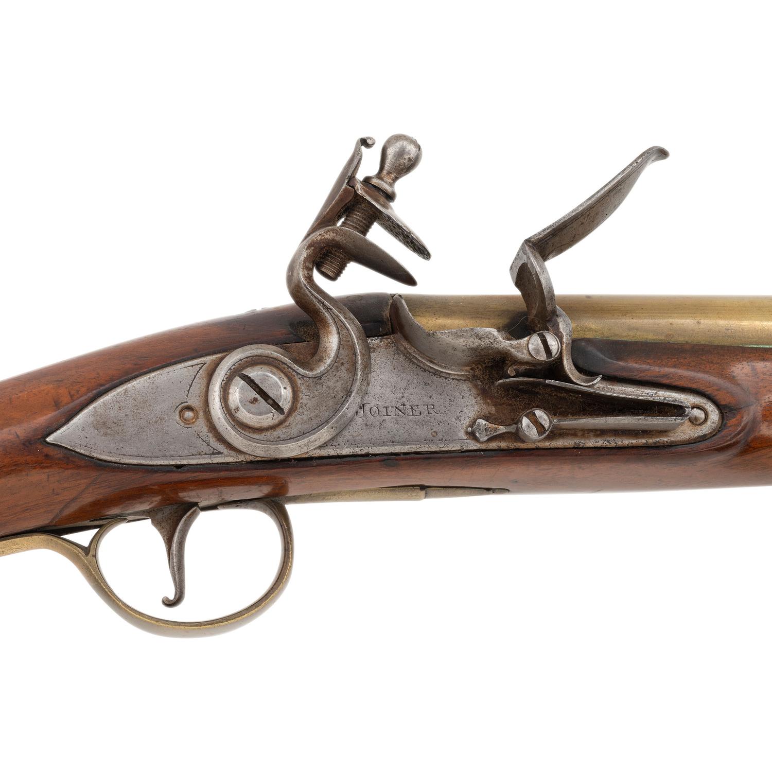 English Brass Barrel Flintlock Coaching Carbine (Blunderbuss) Marked Joiner