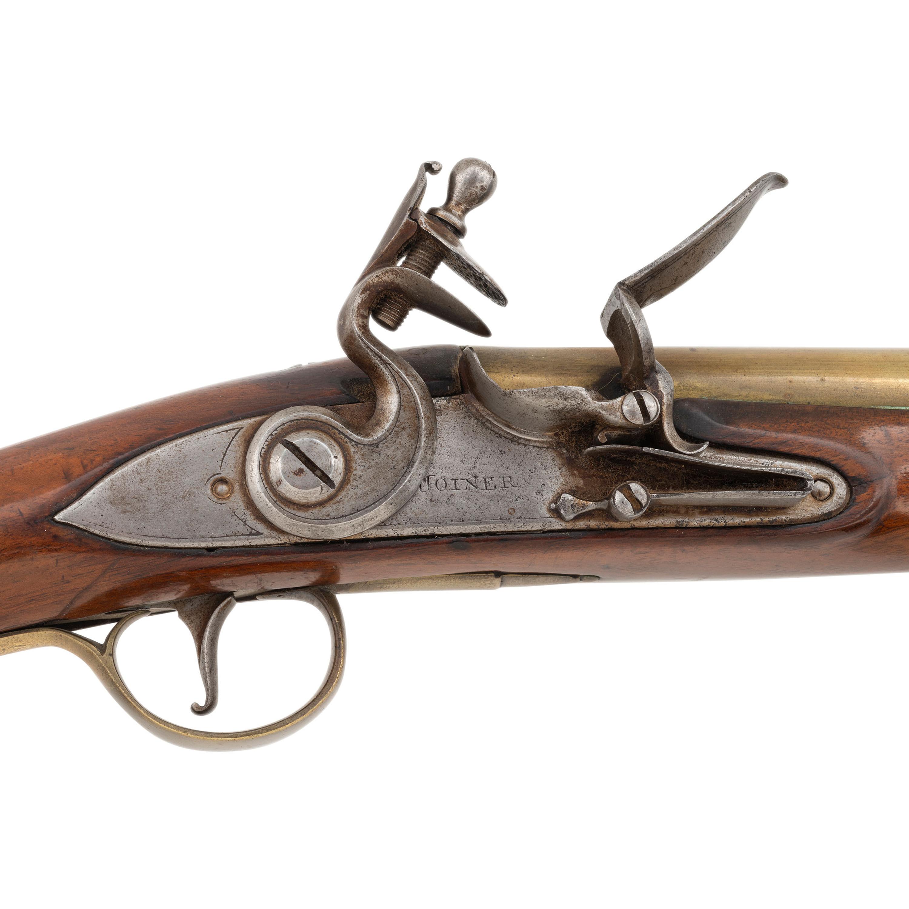 English Brass Barrel Flintlock Coaching Carbine (Blunderbuss) Marked Joiner