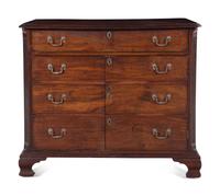A George III Mahogany Chest of Drawers Converted to a Cabinet