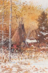 A Pair of Camp Scene Watercolors